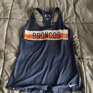 Womens Broncos racer back tank top